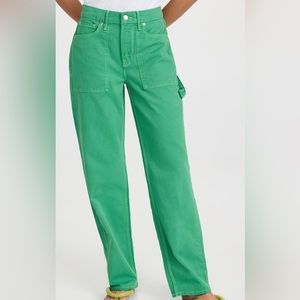 Good American Good 90’s Carpenter Jeans in Summer Green Sz 12